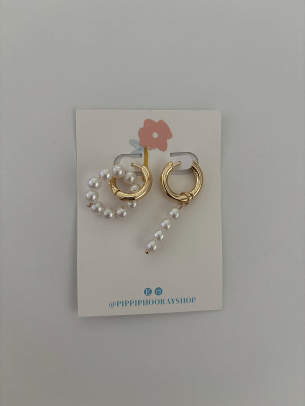 Gold and Pearl Earrings
