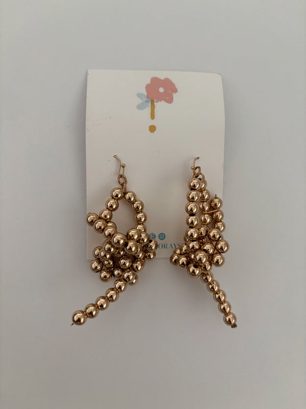 Gold “ have a ball “Earrings